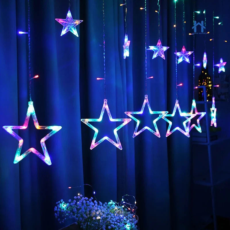 Cascata Estrela LED com 8 Funções