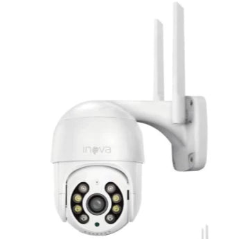 INOVA Kit Câmera de segurança a Prova D'água sem fio gira 360° HD 1080P IP66 APP ICSEE 110-220V