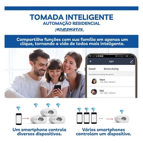 Tomada Inteligente Wifi Compatível Google E Alexa Smart Tuya