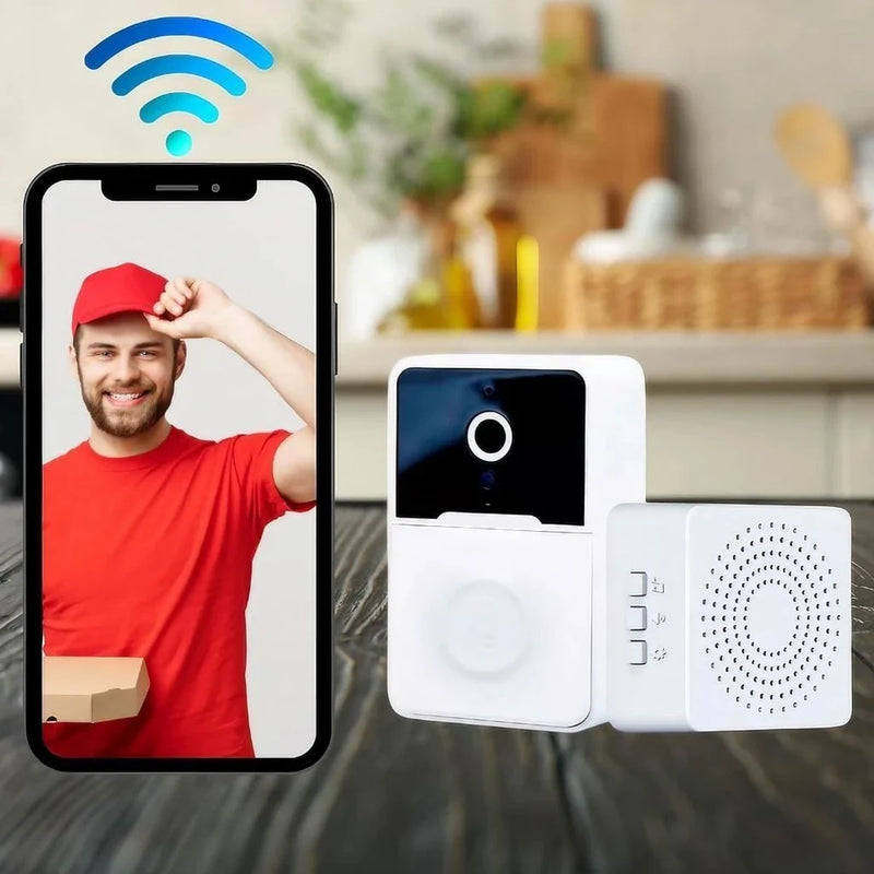 Campainha Com Câmera Vídeo Porteiro Sem Fio Wi-Fi HD Inteligente Smart Home Vê Pelo Celular Recarregável pronto entrega