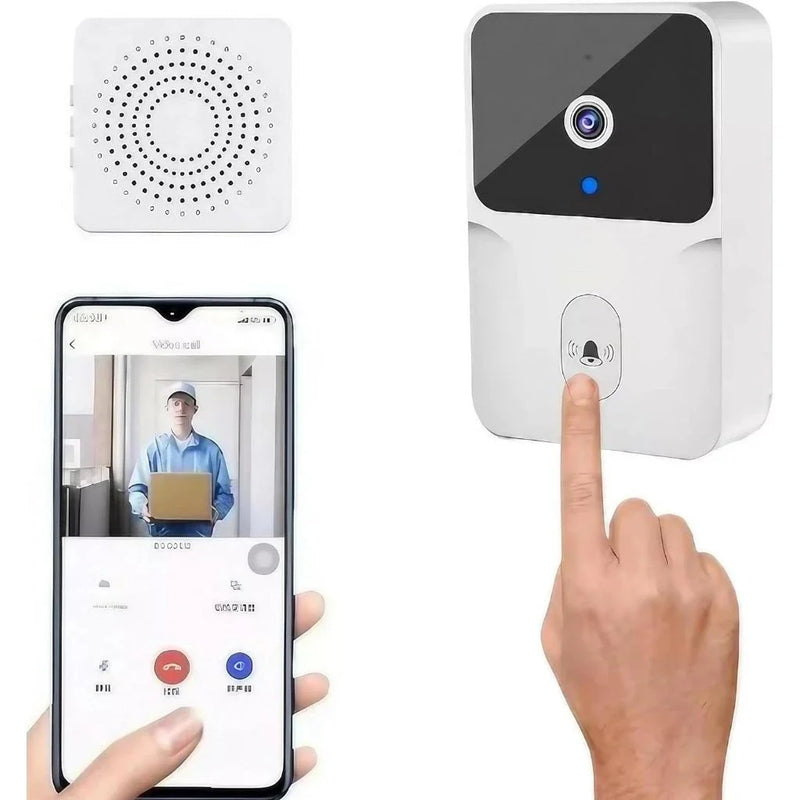 Campainha Com Câmera Vídeo Porteiro Sem Fio Wi-Fi HD Inteligente Smart Home Vê Pelo Celular Recarregável pronto entrega