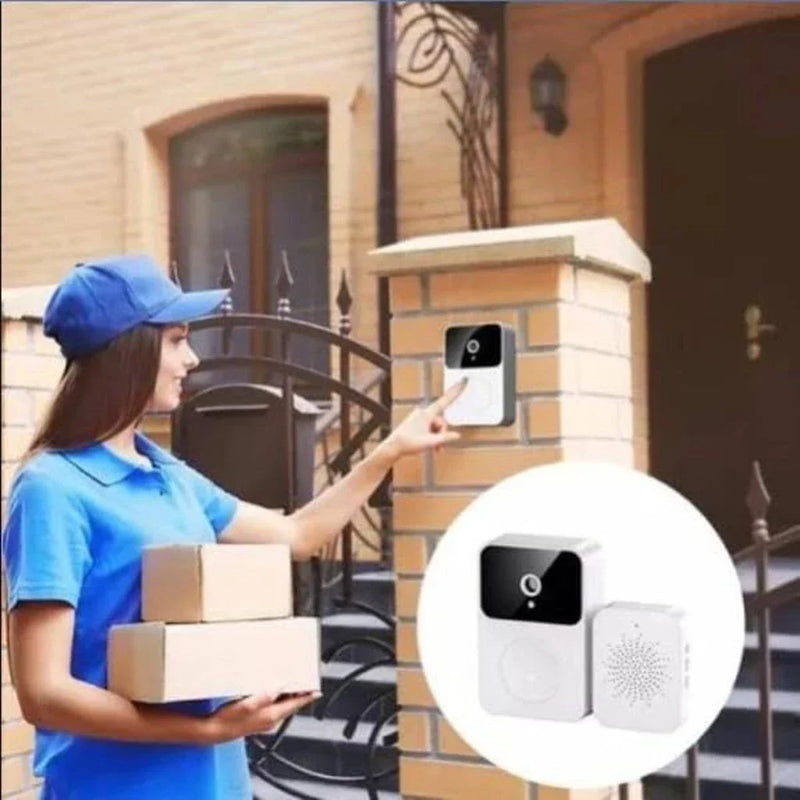 Campainha Com Câmera Vídeo Porteiro Sem Fio Wi-Fi HD Inteligente Smart Home Vê Pelo Celular Recarregável pronto entrega